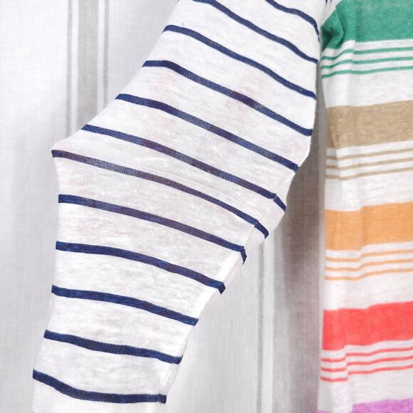 CALYPSO ST BARTH Linen Striped Midi Dress Sz Small Vacation Poolside‎ Resort - Picture 5 of 13